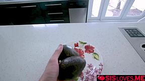 Stepsister gets horny for her stepbrother's big cock