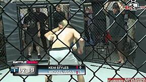 skinny ebony babe with small tits boxes in the ring