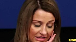 Sluts sharing blowjob on cock!