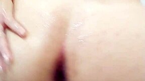 Young couple shows off in motel bathtub