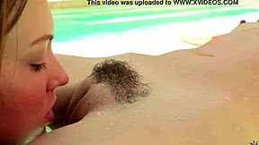 I joined the pool party with skinny teens and natural tits outdoors