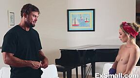 Maid Catches Him Jerking Off Big Cock