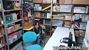 redhead teen ornella morgan rides police cock at work. bent over doggystyle before facial!