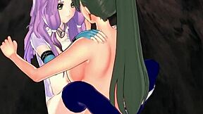 Florina Has Lesbian Sex with Lyn, Riding Her Strapon in Fire Emblem Hentai