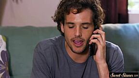 in this glamcore story, a teen gets her face fucked and sprayed with warm cum on big tits.