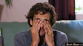 in this glamcore story, a teen gets her face fucked and sprayed with warm cum on big tits.