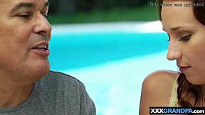 Naughty teen Chelsea Sun says, I need to fuck grandpa now!