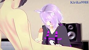 Inugami Korone And Nekomata Okayu In Intense Sex - Hololive Vtuber Hentai