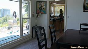 Teenage stunner intensely rides cock in fantasy roleplay