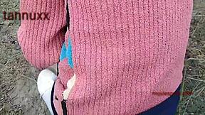 outdoor fuck with girlfriend shalini in close up