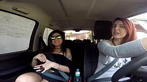 Wow! Redhead with huge tits banged hard at party!