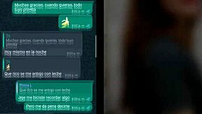 Whatsapp with my cousin gets hot and ends in my room! 😏