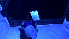 Gigi Breeze does blacklight massage.