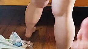 blonde teen milf deepthroat doggystyle creampie, ohh i love that bent over ass