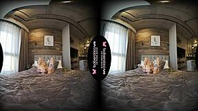 solo blonde cock teaser mika is masturbating in vr