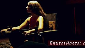 held down rough, naive youthful 18+ bound tight in car for extreme banging