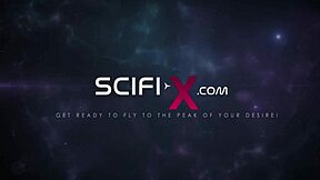 Hot futanari sex android with many boobs plays with a young 18+ horny hottie in the sci-fi lab