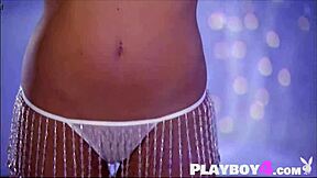 hot small tits model roos van montfort does passionate striptease in car