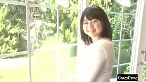 Hey, is that tight Japanese cutie really showing off her big tits like that?