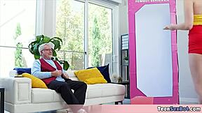 Horny Old Dude Tests Lifelike Sexrobot in Wild First Rodeo with Blowjob Action