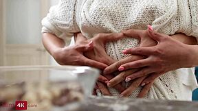 before breakfast slim teen 18+ has romantic sex with her bf