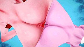 hey, anna warms elsa’s pussy in lesbian frozen scene