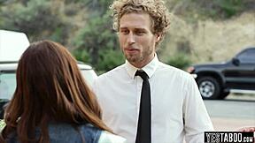 the brunette pornstar tries missionary with a teen 18+ for blowjob fun