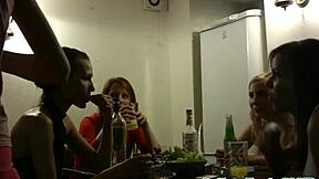 college teen 18+ uses dildo on pussy at dorm party