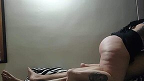 Tattooed Milf Rides Naked Man In Homemade Scene