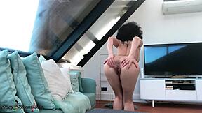 Babe Fingers Pussy And Ass With Toys Before Party