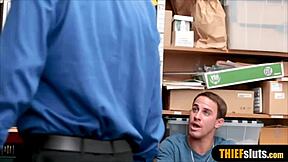 hot teen 18+ thief gets punished and fucked next to her boyfriend