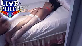 Asian pornstar gets banged hard in wild gangbang action.