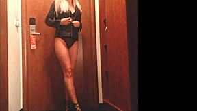 Very Sexy Blond Vanessa in Secretary Role