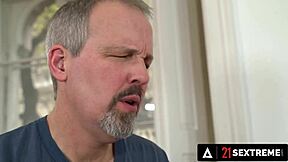 Lucia Fernandez bangs her friend with big cum finish.