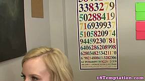 Stepsister Teasingly Jerks And Sucks In Class POV