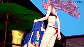 tsubasa kazanari and maria cadenzavna eve in symphogear hentai adventure