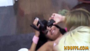 Teens eat pussy and fuck at college party