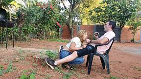 Hey, sucking me off in the botanical garden?