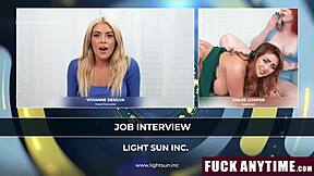 Teen Gets Nailed by Roommates During Online Interview - Wild 3some Action!