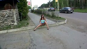 these perfect european cuties flash tits and pussies in public without a care