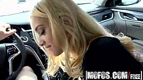 stranded teen uma jolie shoplifts then fucks in the kitchen with food fetish.