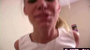 Allie dances cheer with big boobs rubbing cock