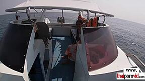 asian girlfriend fucked raw by her boyfriend outdoors with rough blowjob