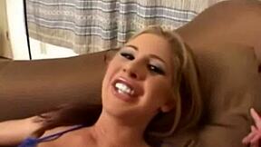 Blonde lingerie babe feels intense pounding in doggystyle session