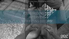 Lexi dona undergoes casting interview for party secretary role with pov scenes