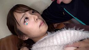 mari's big tits bounce as she deepthroats in the car