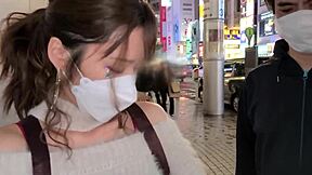 mari's big tits bounce as she deepthroats in the car