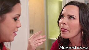 Busty milf rimmed by stepdaughter! 😋