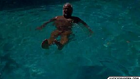 Hot blonde teen gets sensual massage for lucky grandpa today.