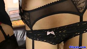 Glamcore eurobabe bangs mature British couple in hot threesome